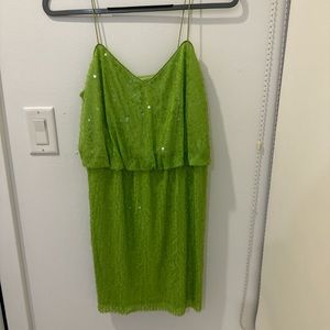 Aidan Mattox Night Green Dress in perfect condition. Size 6
